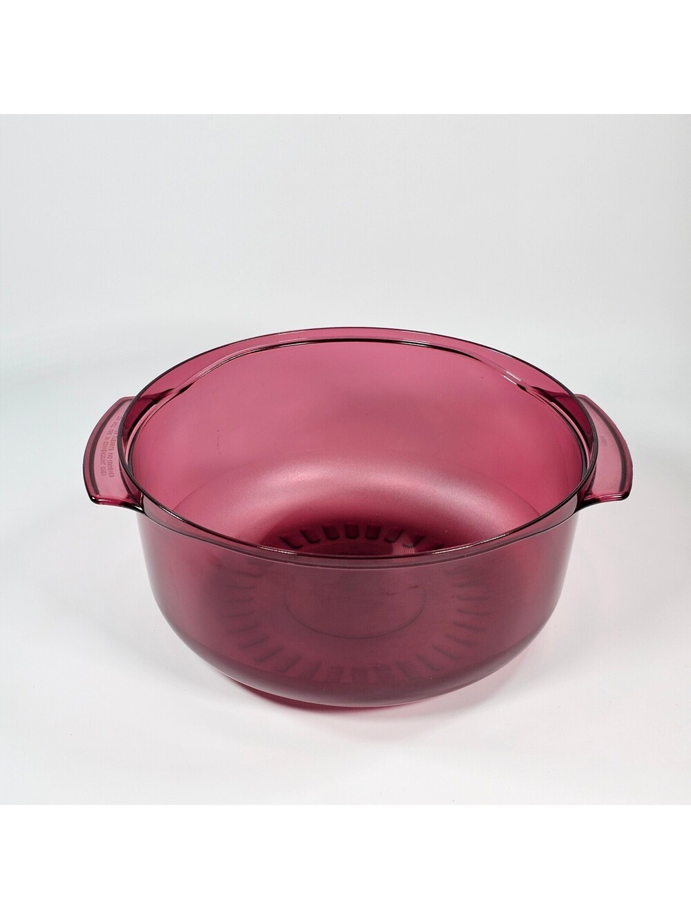 Tupperware Microwave Casserole Dish Cranberry Red Translucent Round Cooker 9in